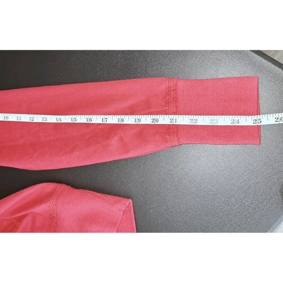 Womens Red Disney Vintage Mickey Mouse‎ Hoodie  Large Slim Fit V-Neck Tunic - Picture 7 of 7